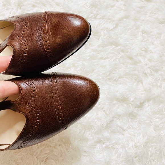New Salvatore Ferragamo Brown T-Strap Flats - Picture 6 of 6